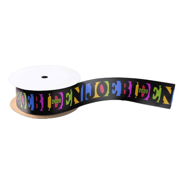 Colourful JOE BIDEN 2020 ribbon Satin Ribbon (Spool)
