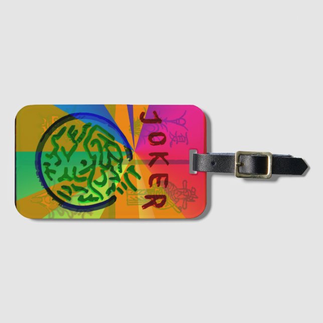 Colourful Joker Luggage Tag (Front Horizontal)