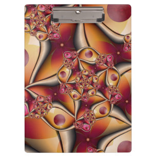 Colourful Joy Abstract Red Orange Fantasy Fractal Clipboard