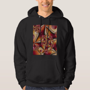 Colourful Joy Abstract Red Orange Fantasy Fractal Hoodie