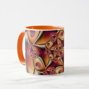 Colourful Joy Abstract Red Orange Fantasy Fractal Mug