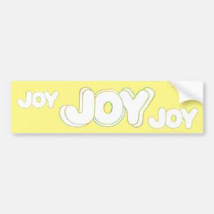 Colourful Joy Word bumper stickers