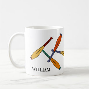 Colourful Juggling Clubs Jugglers Personalised Coffee Mug