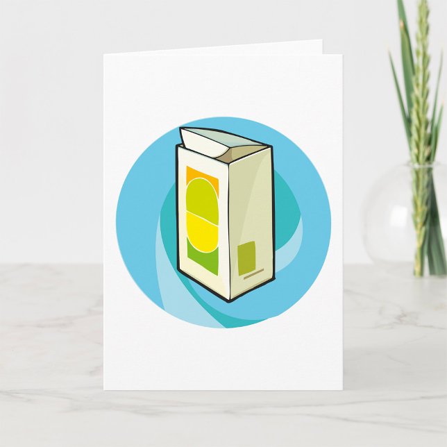 Colourful Juice Carton Modern Minimal  Card (Creator Uploaded)