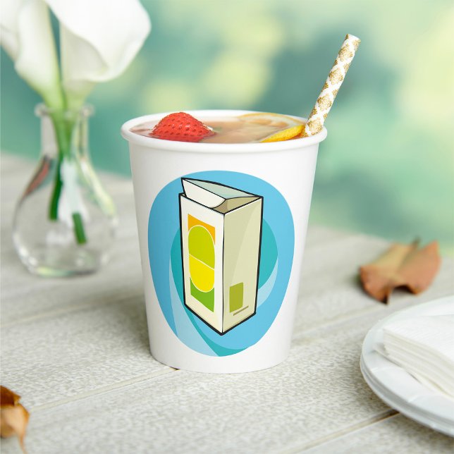 Colourful Juice Carton Modern Minimal  Paper Cups (Creator Uploaded)
