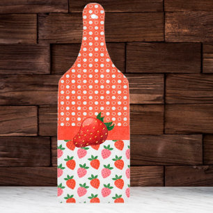 Colourful Juicy Strawberry Paddle Cutting Board