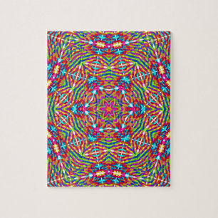 Colourful jumble Mandala Jigsaw Puzzle