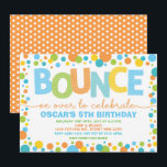 Colourful Jump Bounce Trampoline Birthday Party Invitation<br><div class="desc">JUMP / BOUNCE themed birthday invitation</div>