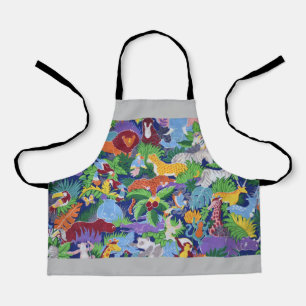 Colourful Jungle Animals Apron