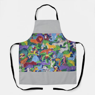 Colourful Jungle Animals Apron