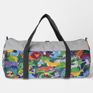 Colourful Jungle Animals Duffle Bag