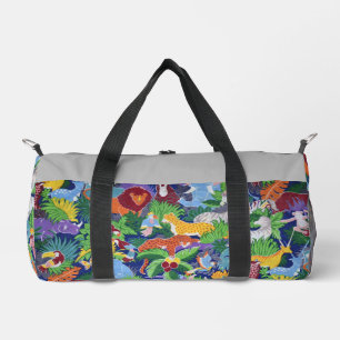 Colourful Jungle Animals Duffle Bag