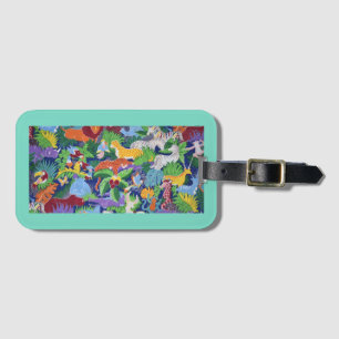 Colourful Jungle Animals Luggage Tag