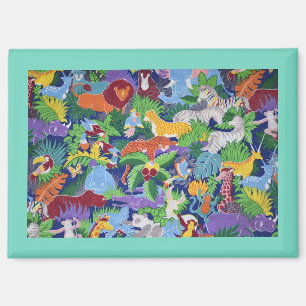 Colourful Jungle Animals Magnet