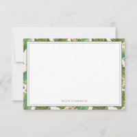 Colourful Jungle Fonds | Flat Note Card