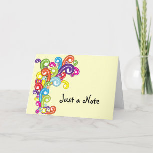 Colourful Just a Note Card