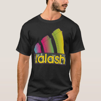 Colourful Kalash three AK assault rifle magazines T-Shirt