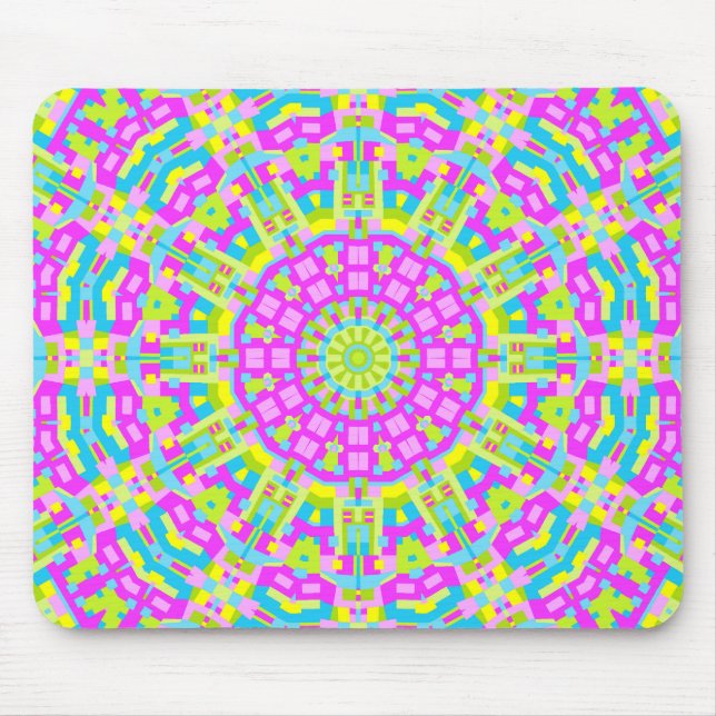 Colourful Kaleidoscope 01 Mouse Pad (Front)