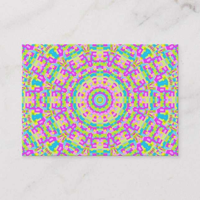 Colourful Kaleidoscope 03 Business Card (Front)