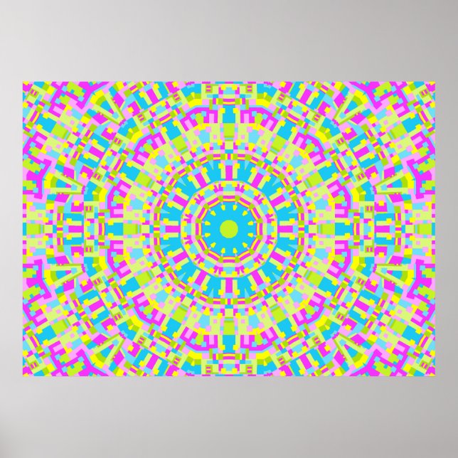 Colourful Kaleidoscope 06 Poster (Front)