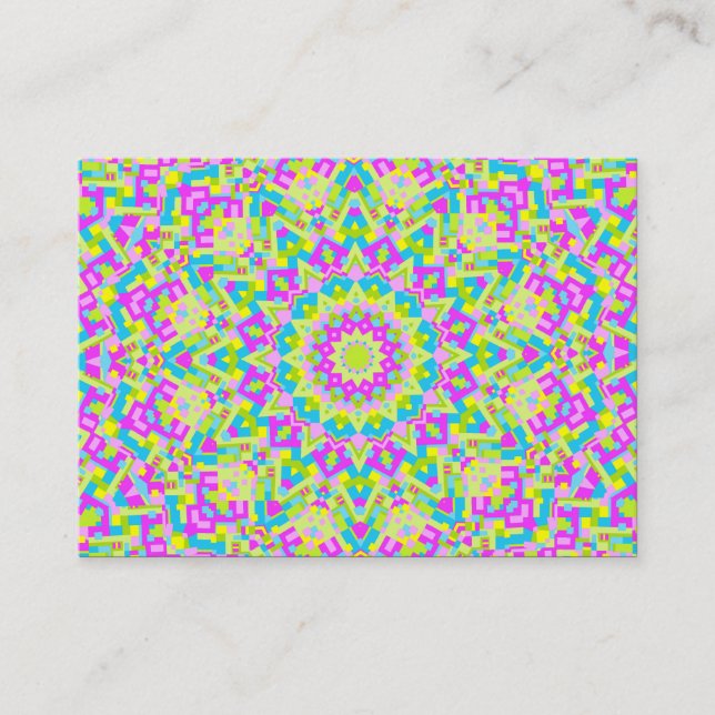 Colourful Kaleidoscope 07 Business Card (Front)