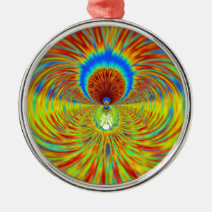 Colourful Kaleidoscope Art Print Metal Ornament