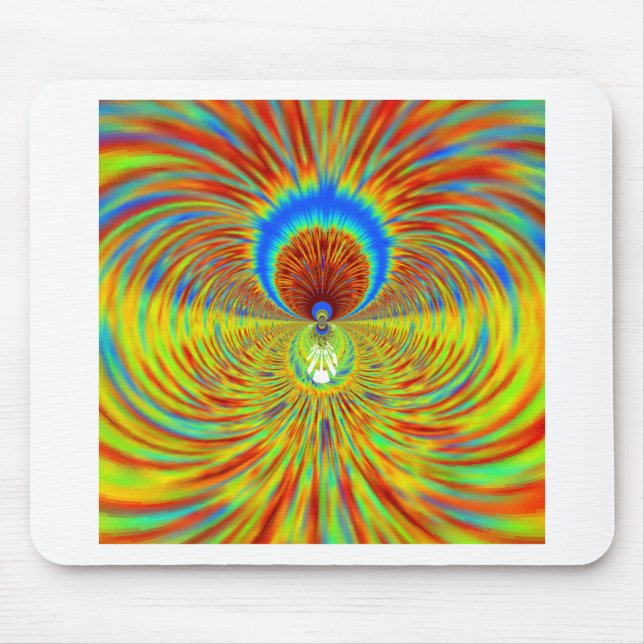 Colourful Kaleidoscope Art Print Mouse Pad (Front)
