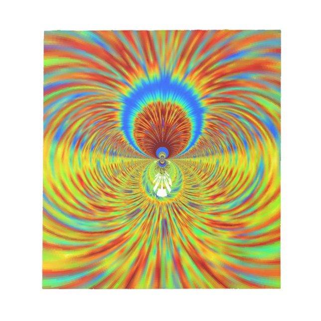 Colourful Kaleidoscope Art Print Notepad (Front)