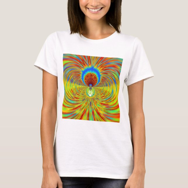 Colourful Kaleidoscope Art Print T-Shirt (Front)