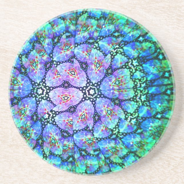 Colourful Kaleidoscope Coaster #1 (Front)