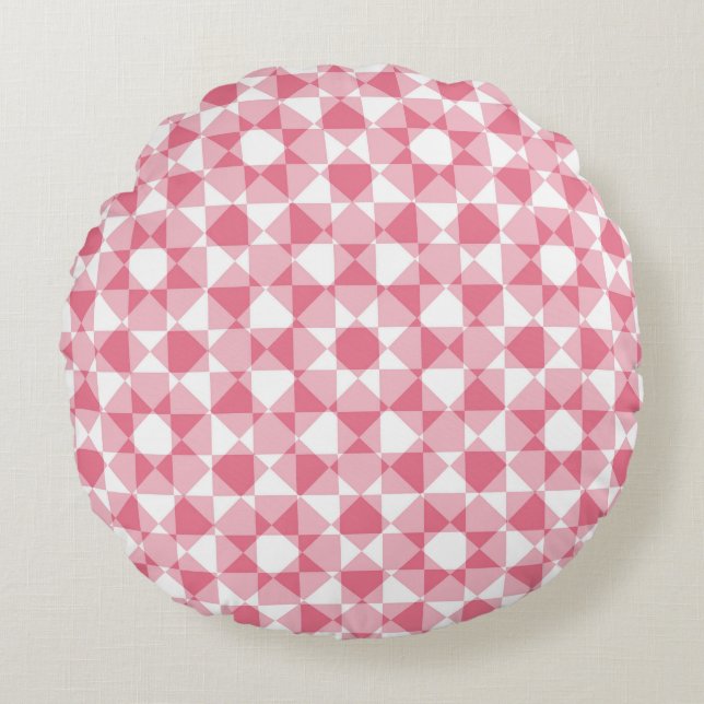 Colourful Kaleidoscope Pattern Round Cushion (Front)
