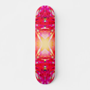 Colourful kaleidoscope pattern skateboard