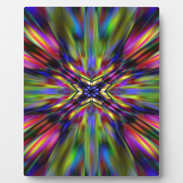 Colourful kaleidoscope starburst plaque (Front)
