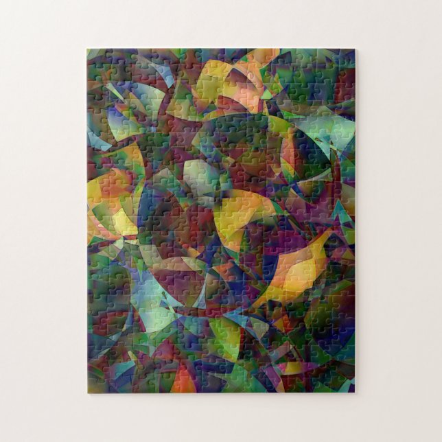 Colourful, Kaleidoscopic Abstract Art Jigsaw Puzzle (Vertical)