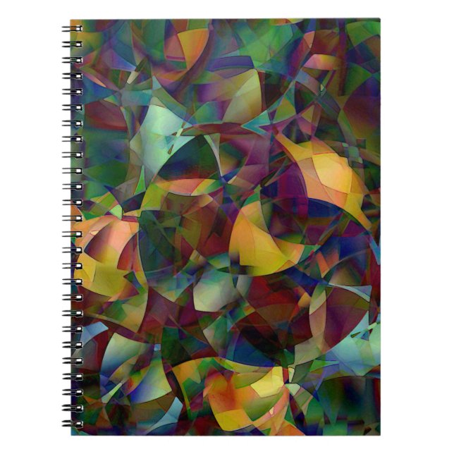 Colourful, Kaleidoscopic Abstract Art Notebook (Front)