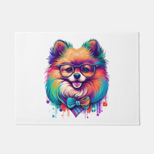 Colourful Kawaii Pomeranian Hipster Doormat