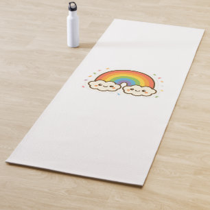 Colourful Kawaii Rainbow Pride Yoga Mat