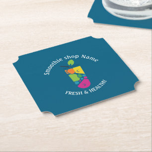 Colourful Kawaii Sweet yogurt Smoothies fruit Juic Paper Coaster