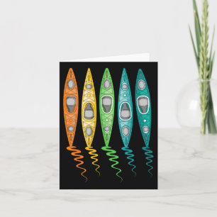 Colourful Kayak Boat Outdoor River Travel Kayaking Card