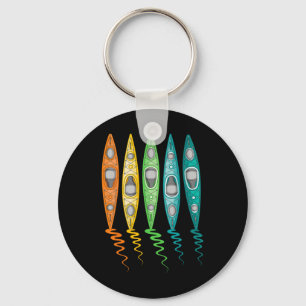 Colourful Kayak Boat Outdoor River Travel Kayaking Key Ring