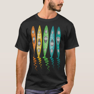 Colourful Kayak Boat Outdoor River Travel Kayaking T-Shirt