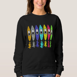 Colourful Kayak Kayaking Kayaker Canoeing Boat Pad Sweatshirt