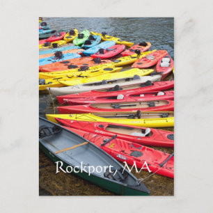 Colourful Kayaks in Rockport, MA Postcard