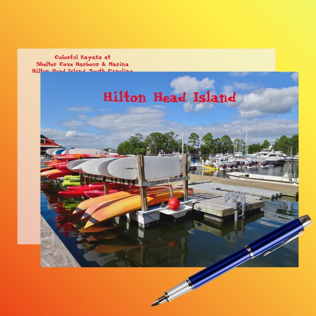 Colourful Kayaks Shelter Cove Marina Hilton Head S Postcard (Creator Uploaded)