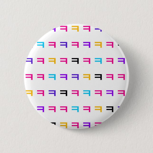 Colourful kekekeke 6 cm round badge (Front)
