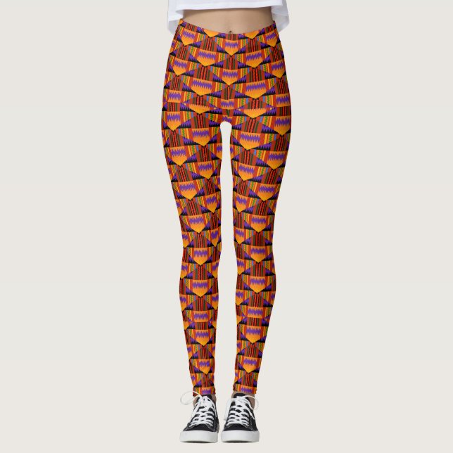 Colourful Kente Leggings (Front)