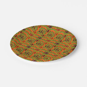 Colourful Kente Paper Plates