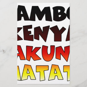 Colourful Kenyan Cheer: Jambo Hakuna Matata Deligh
