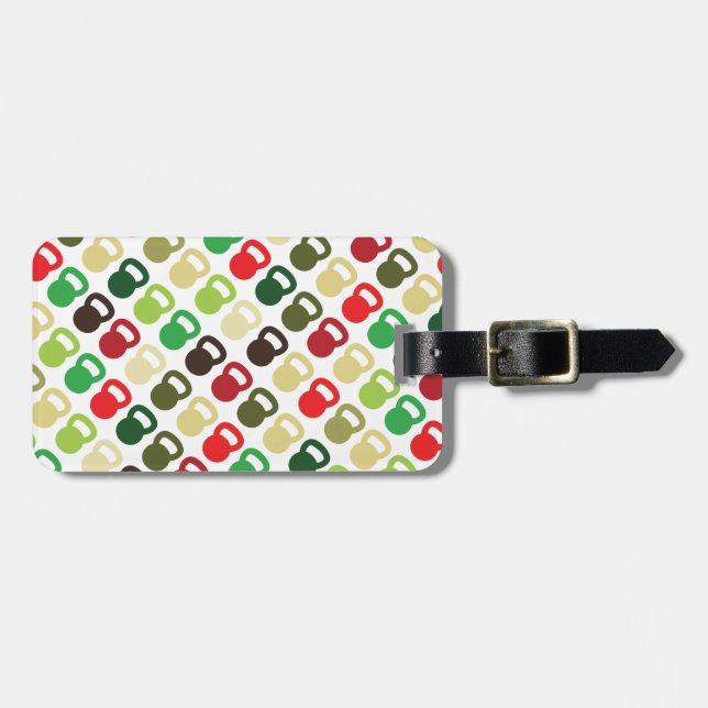 Colourful Kettlebells For Luggage Tag (Front Horizontal)