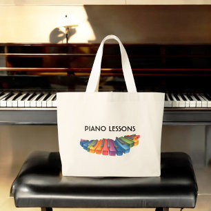 Colourful Keyboard Piano Student Music Tote